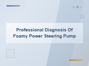 Professional Diagnosis of Foamy Power Steering Pump: Causes and Solutions