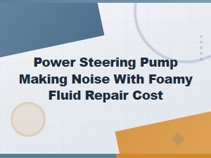 Power Steering Pump Noise and Foamy Fluid: Causes and Repair Cost Guide